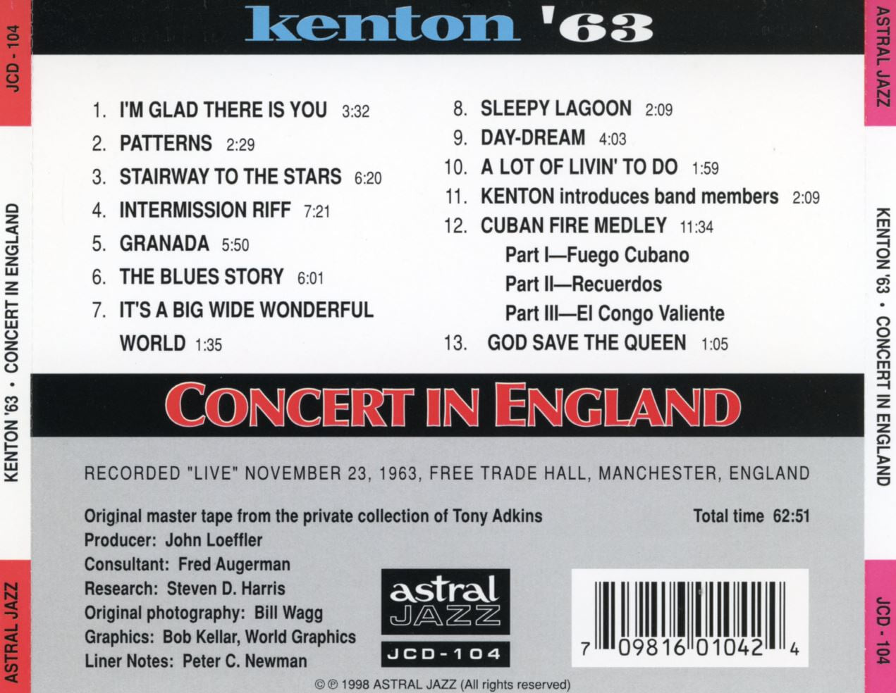 스탄 켄튼 - Stan Kenton - Kenton '63 Concert In England (Featuring Cuban Fire Medley) [U.S발매]