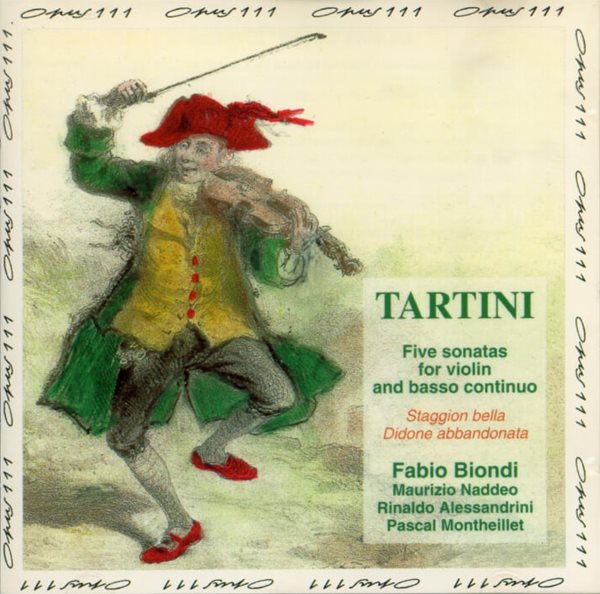 Tartini : Five Sonatas For Violin And Basso Continuo - 비온디 (Fabio Biondi) (France 발매)