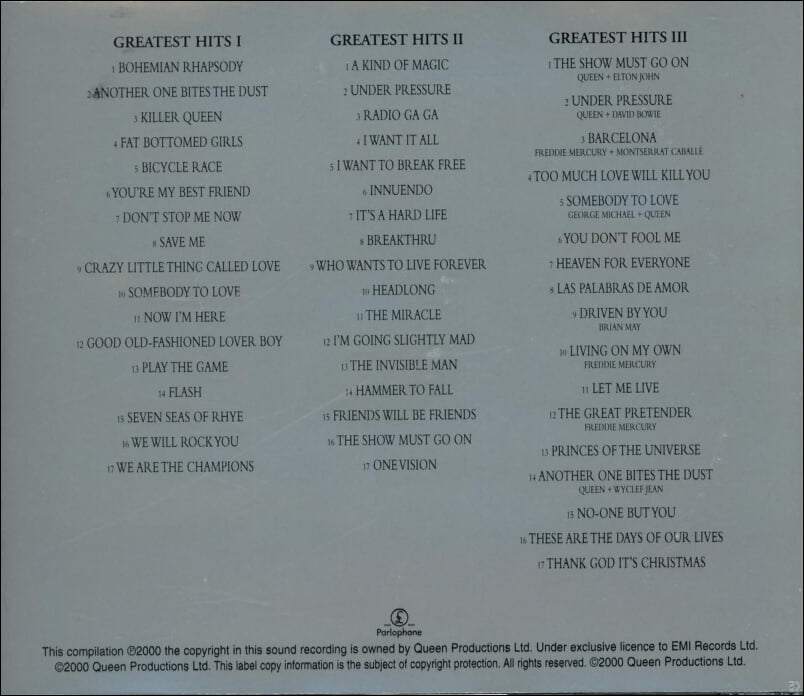 퀸 (Queen) - Greatest Hits I II & III (The Platinum Collection)(3CD)(EU발매)