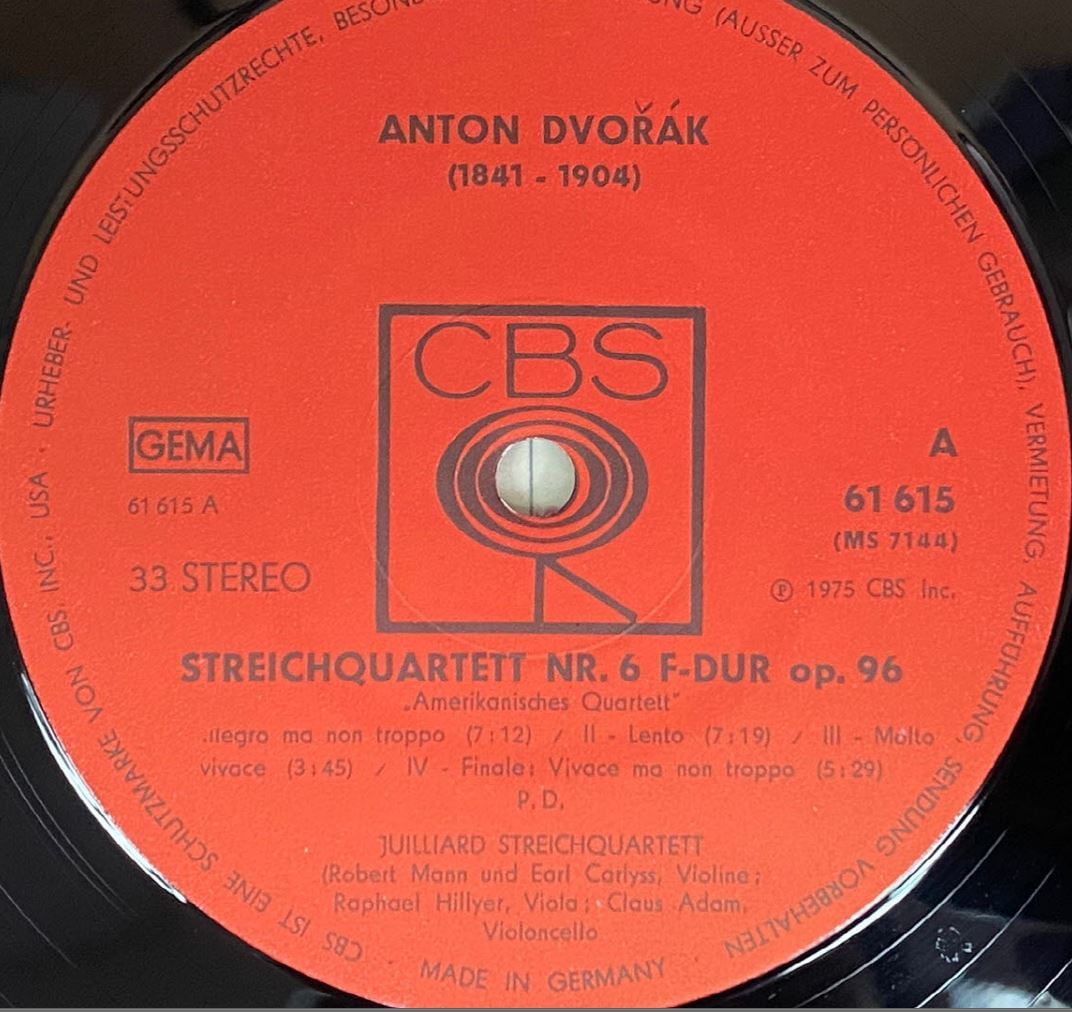 [LP] 줄리아드 콰르텟 - Juilliard Quartet - Dvorak String Quartet American LP [독일반]