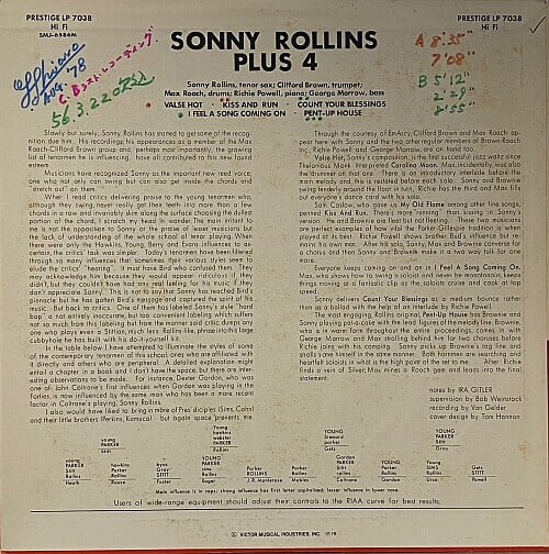 [LP] Sonny Rollins 소니 롤린스 - Plus 4