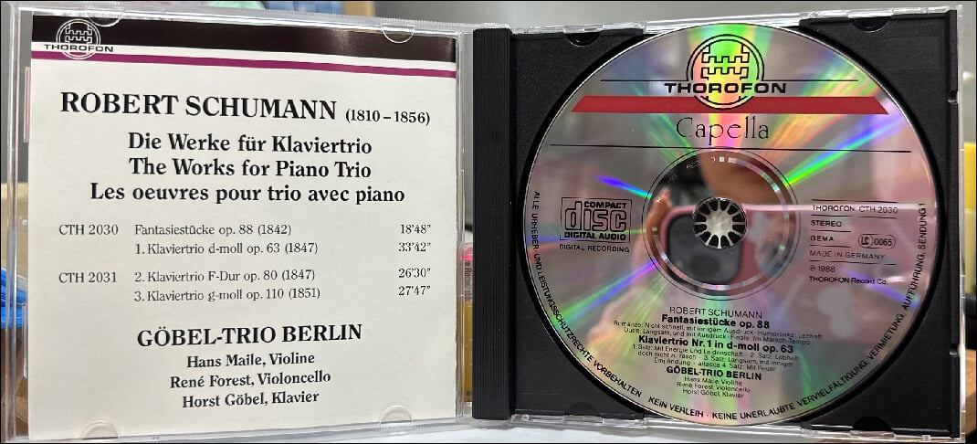 Schumann : Fantasiestucke /Klaviertrio 1 - Gobel-Trio Berlin(독일발매)