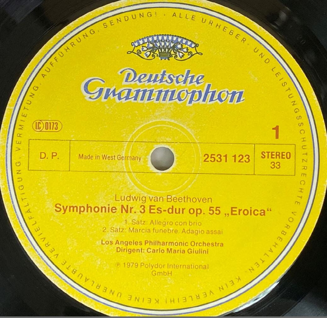 [LP] 줄리니 - Giulini - Beethoven Symphony No.3 in E Major, Op.55 Eroica LP [독일반]