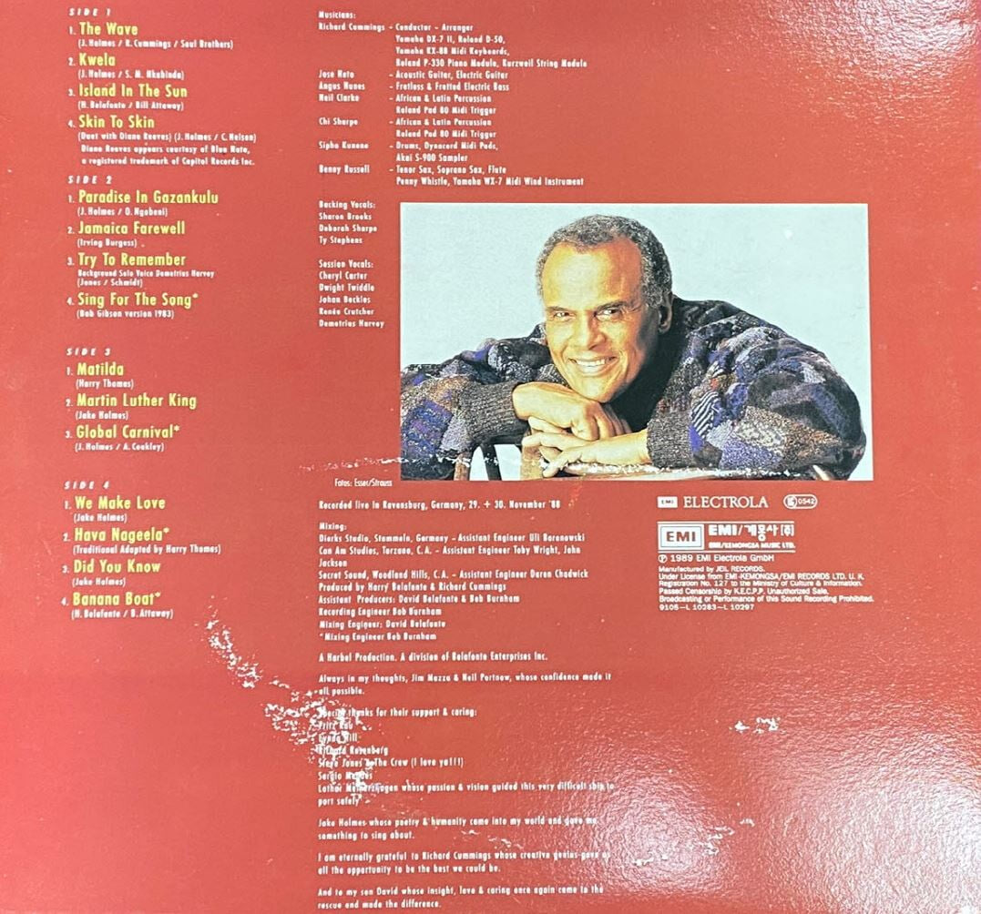 [LP] 해리 벨라폰테 - Harry Belafonte - Belafonte '89 2Lps [EMI계몽사-라이센스반]