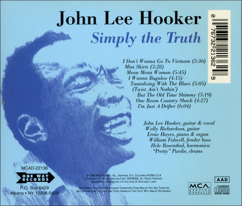 존 리 후커 (John Lee Hooker) - Simply The Truth (US발매)
