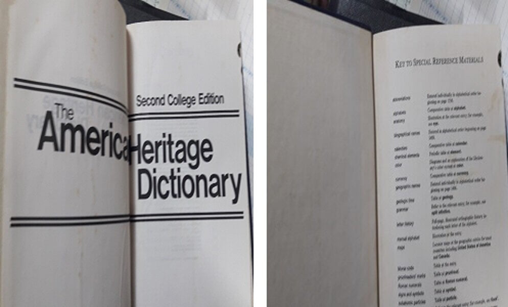 The American Heritage Dictionary /(Second College Edition/하단참조)