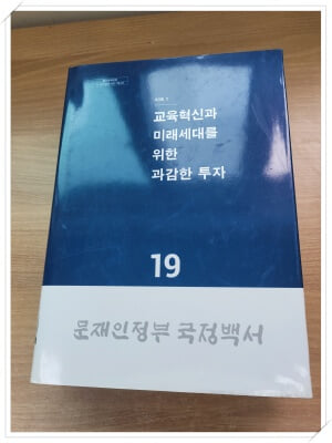 문재인 정부 국*백서 19.교육혁신과 미래세대를 위한 과감한 투자.지은이 국*백서 편찬위원회.출판사 문화체육관광부.2022년 5월 4일 발행.