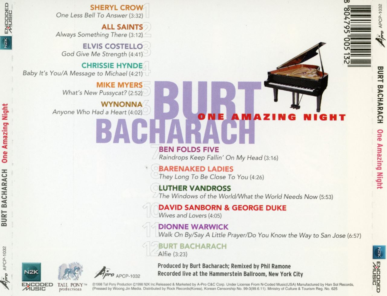 버트 바카락 - Burt Bacharach - One Amazing Night