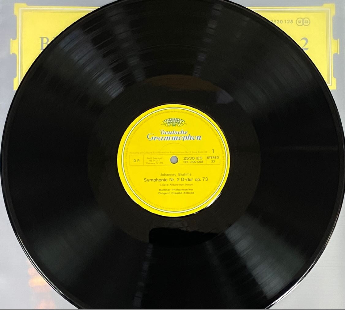 [LP] 클라우디오 아바도 - Claudio Abbado - Brahms Symphonie Nr.2 LP [성음-라이센스반]
