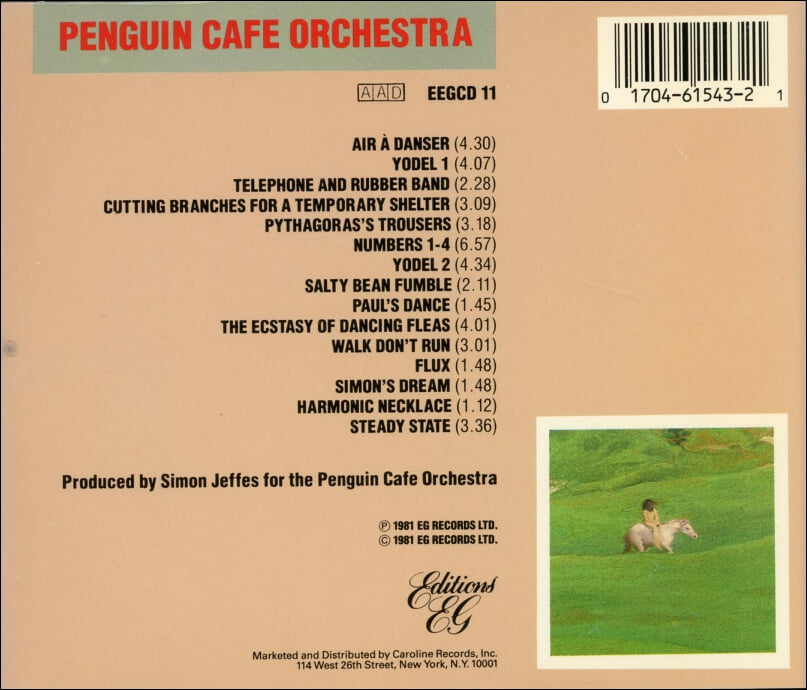 펭귄 카페 오케스트라 (Penguin Cafe Orchestra) - Penguin Cafe Orchestra(US발매)