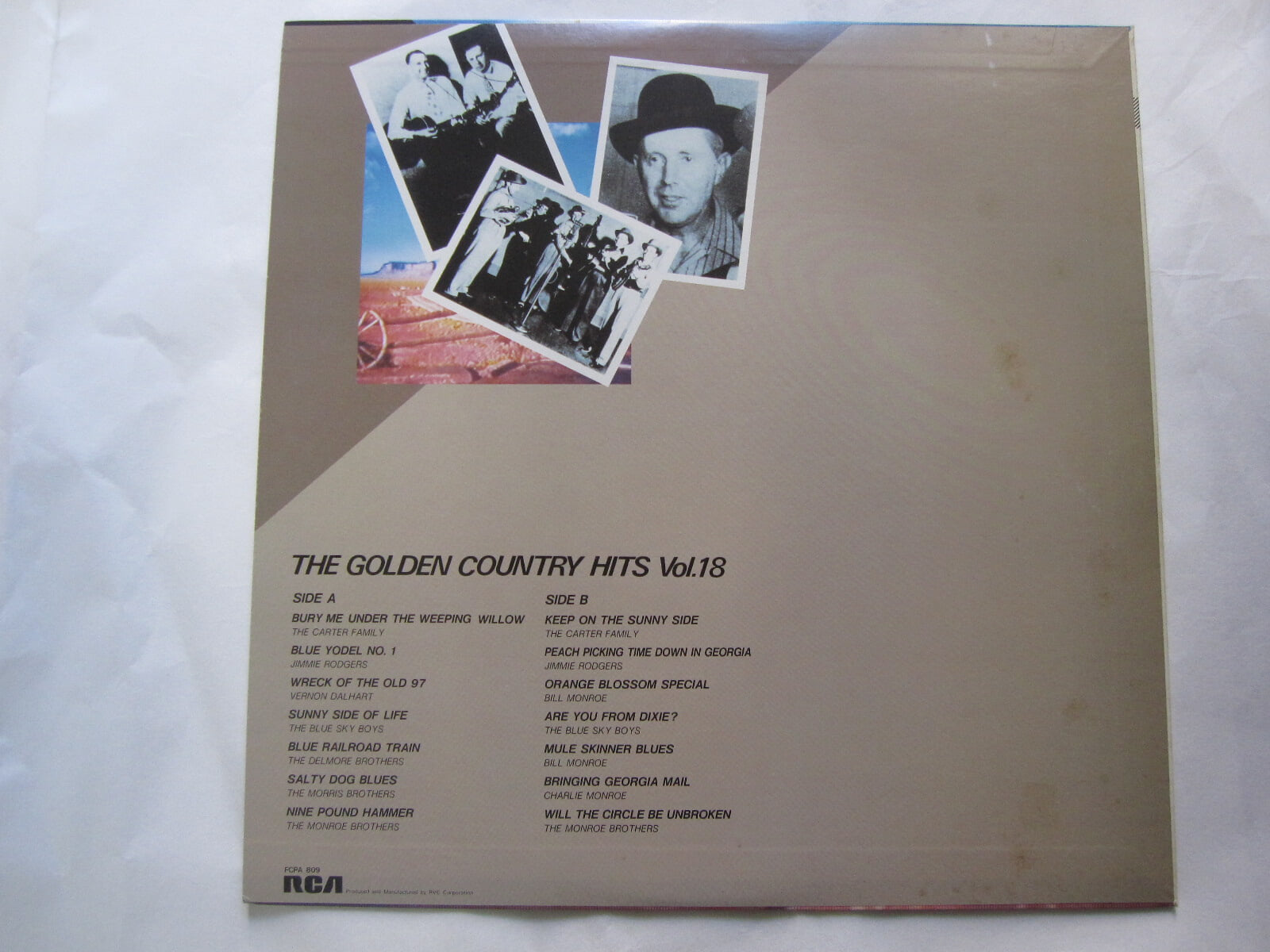 LP(수입) The Golden Country Hits Vol.18 - 카터 훼밀리/지미 로저스/빌 먼로 외