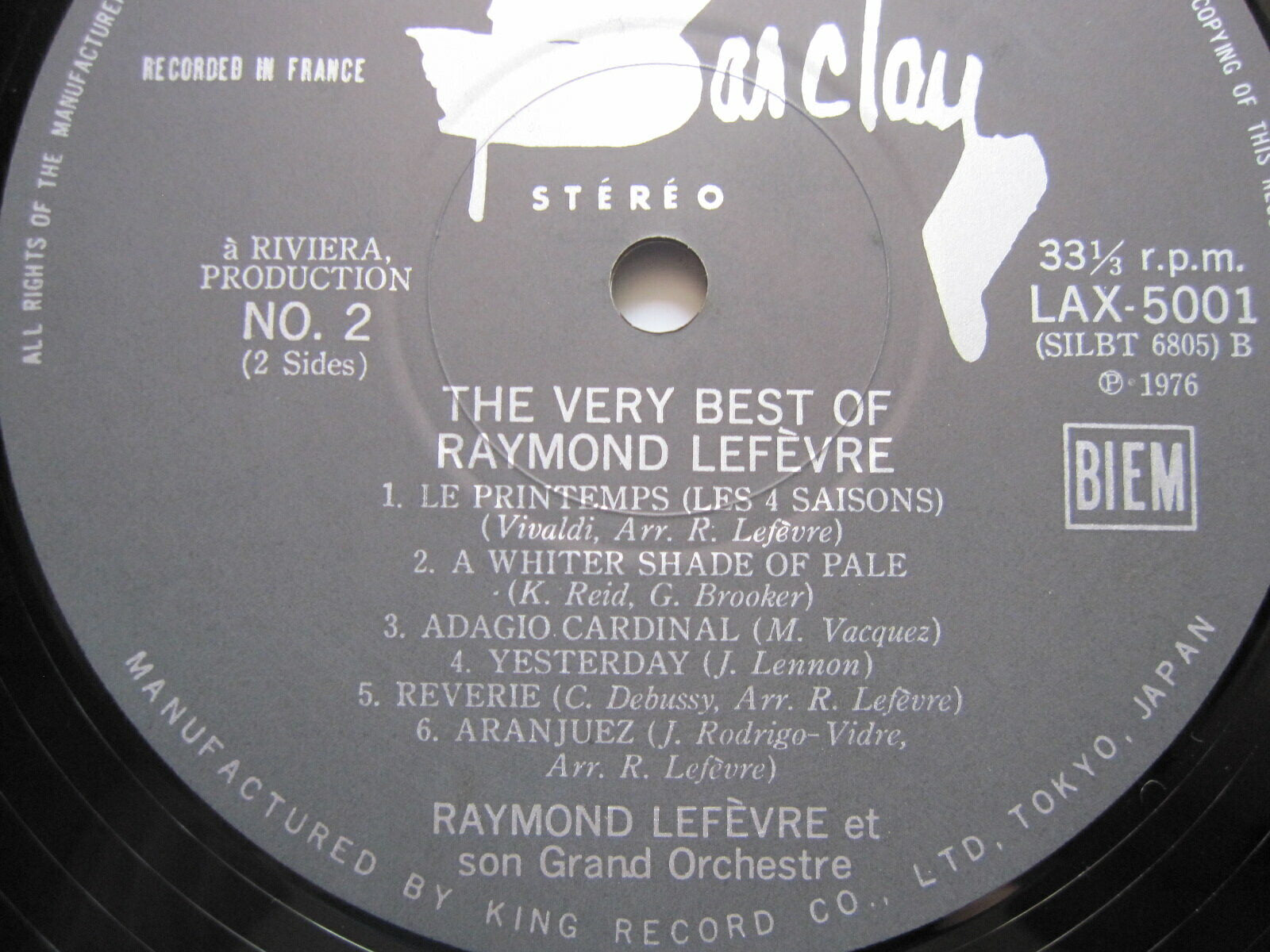 LP(수입) 레이몽 르페브르 Raymond Lefevre: The Very Best of Raymond Lefevre 