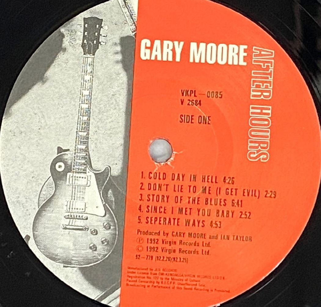 [LP] 게리 무어 - Gary Moore - After Hours LP [EMI계몽사-라이센스반]