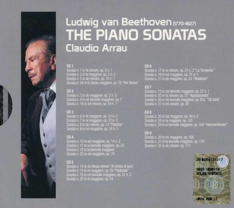 클라우디아 아라우 - Claudio Arrau - Beethoven Complete Piano Sonatas 9Cds [미개봉] [E.U발매]