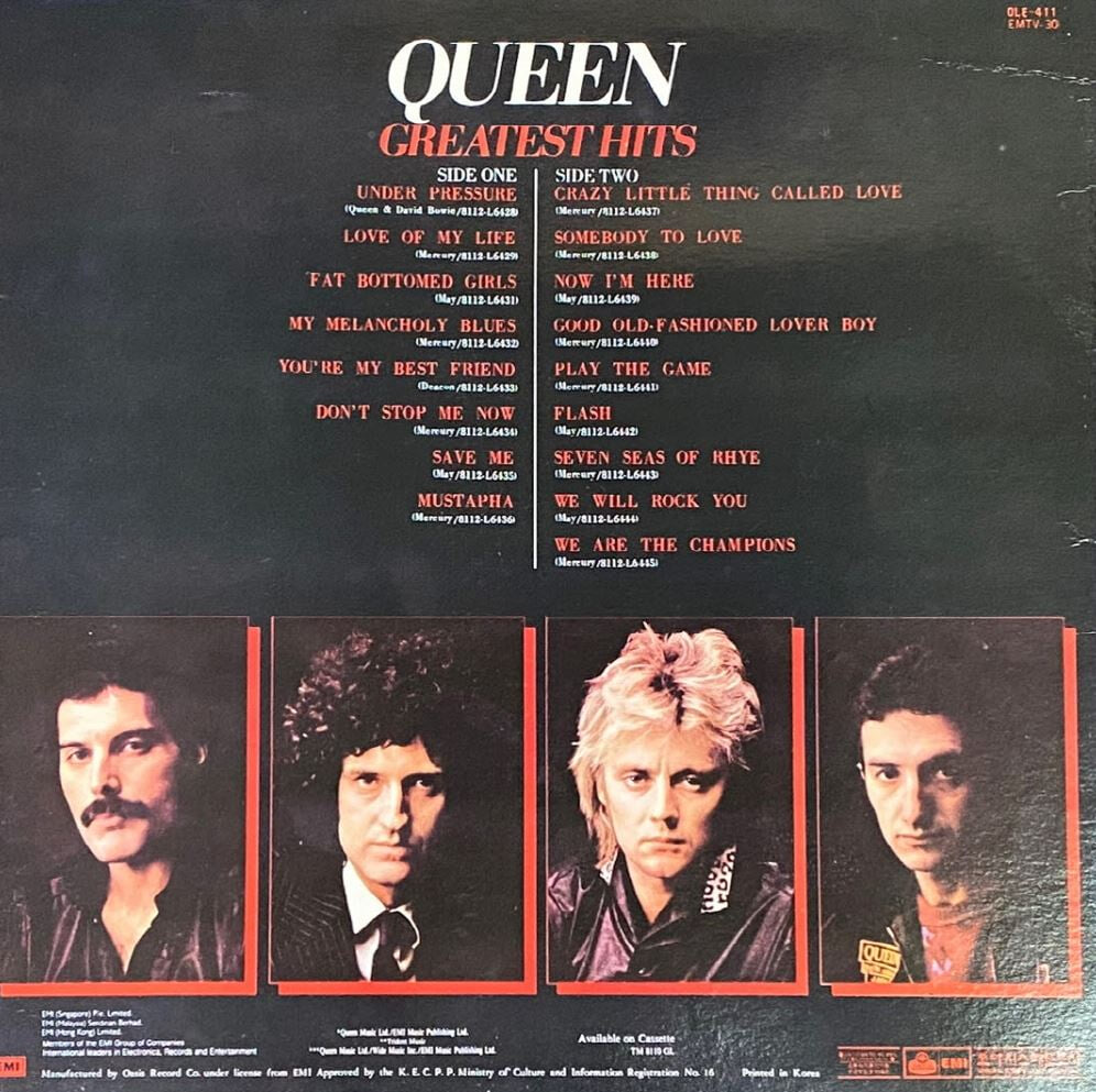 [LP] 퀀 - Queen - Greatest Hits LP [오아시스-라이센스반]