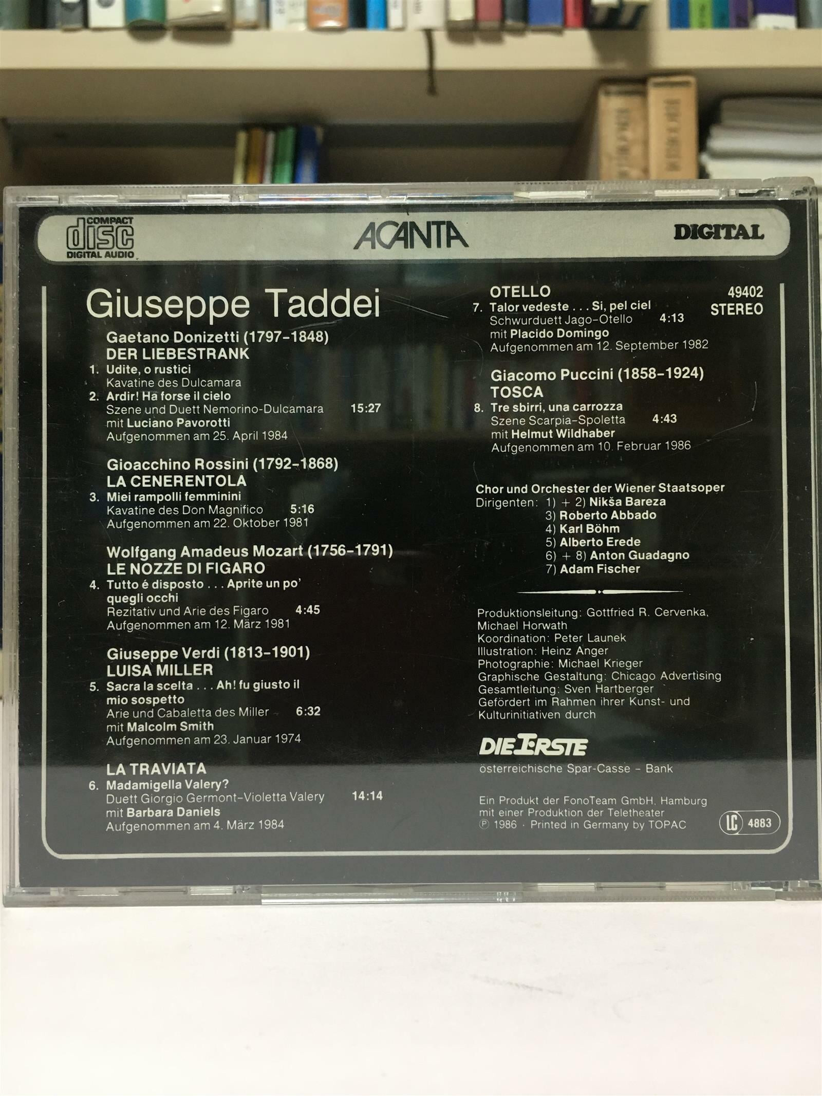 (수입)(CD)GIUSEPPE TADDEI: Opera arias, duets and more (ACANTA label)