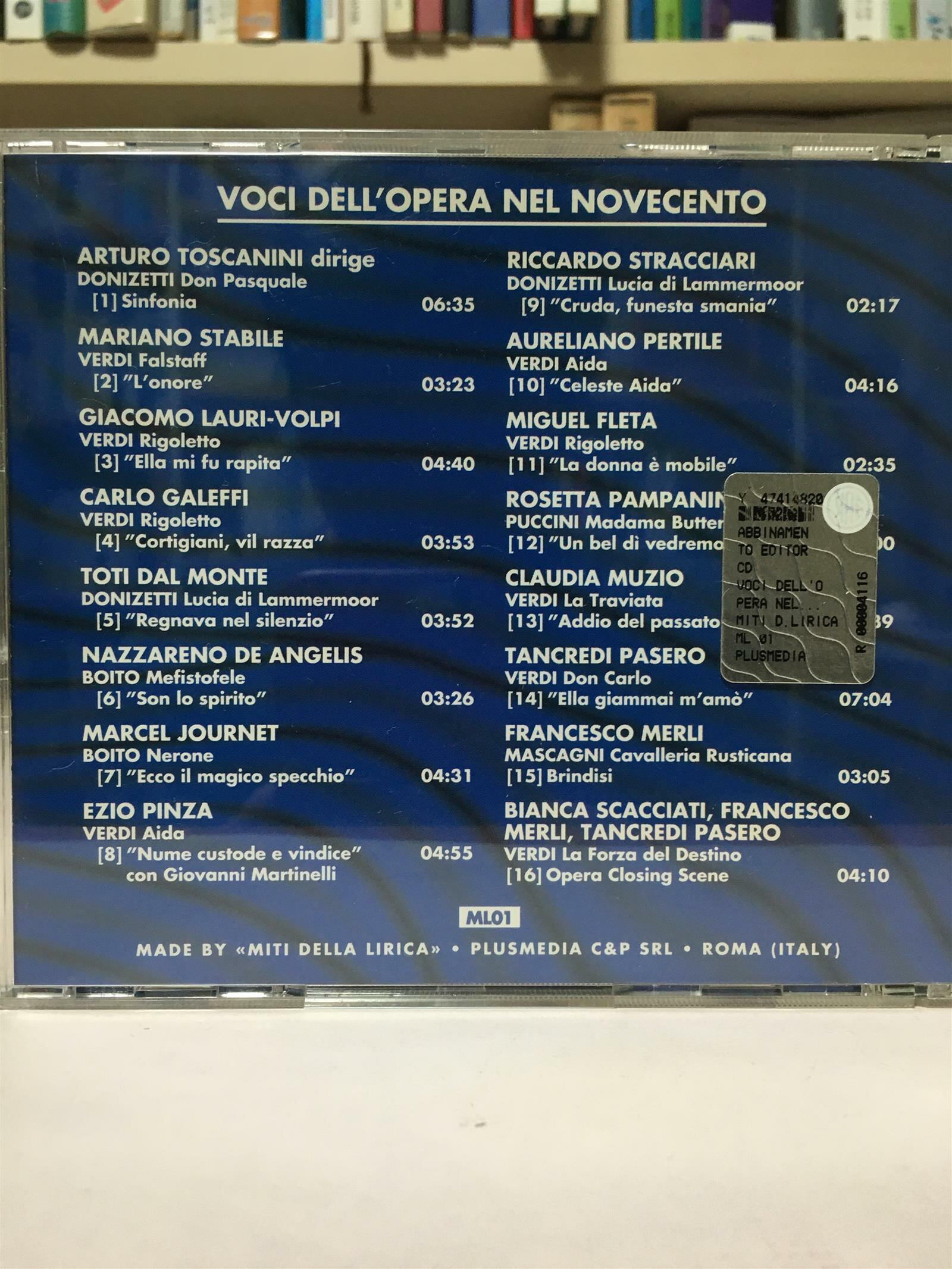 voci dell opera nel novecento 1921~35 original recording / 최상(설명과 사진 참고)