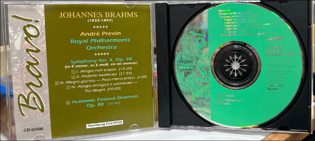 Brahms: Symphony No.4, Academic Festival Overture - 프레빈 (Andre Previn)(US발매)