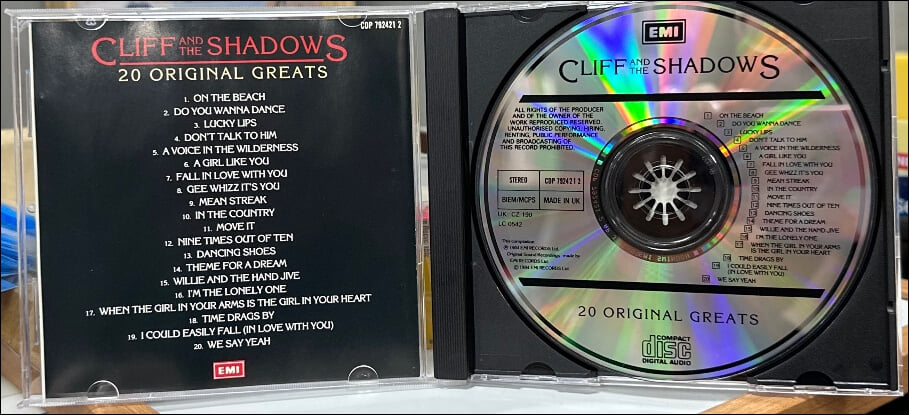 클리프 리챠드 (Cliff And The Shadows) - 20 Original Greats(UK발매)