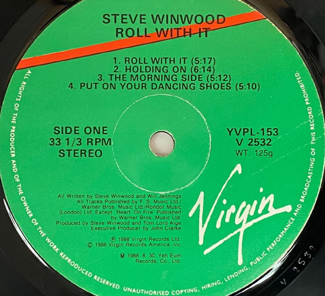 [LP] 스티브 윈우드 - Steve Winwood - Roll With It LP [예음-라이센스반]