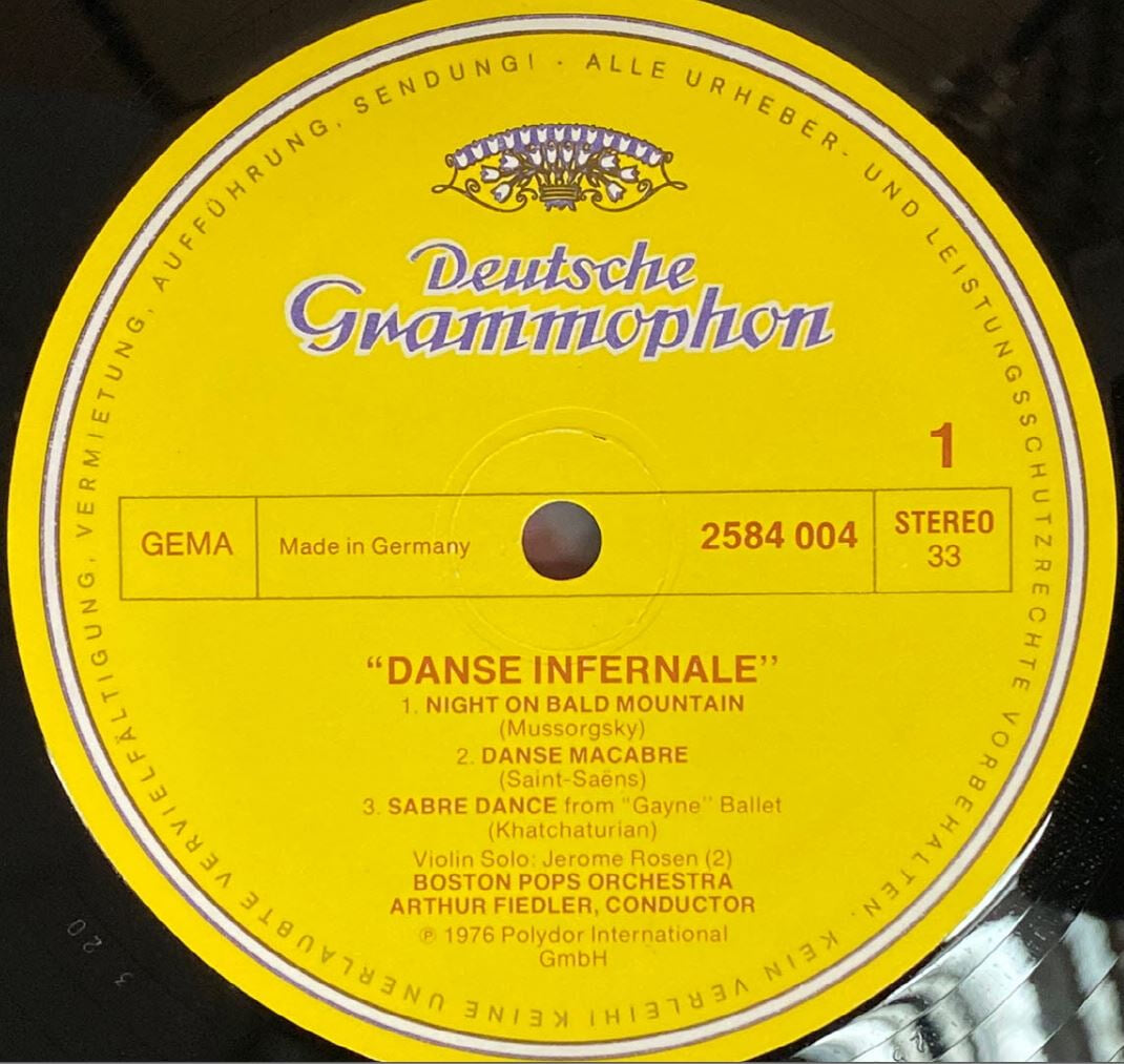 [LP] 아서 피들러 - Arthur Fiedler - Danse Infernale LP [독일반]