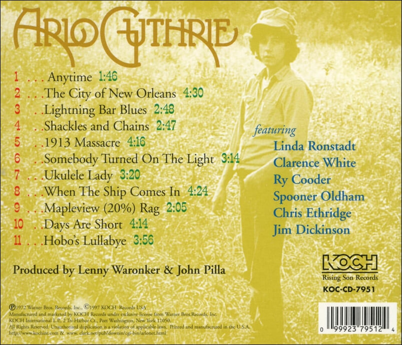 알로 거스리 (Arlo Guthrie) - Hobo's Lullaby (US발매)