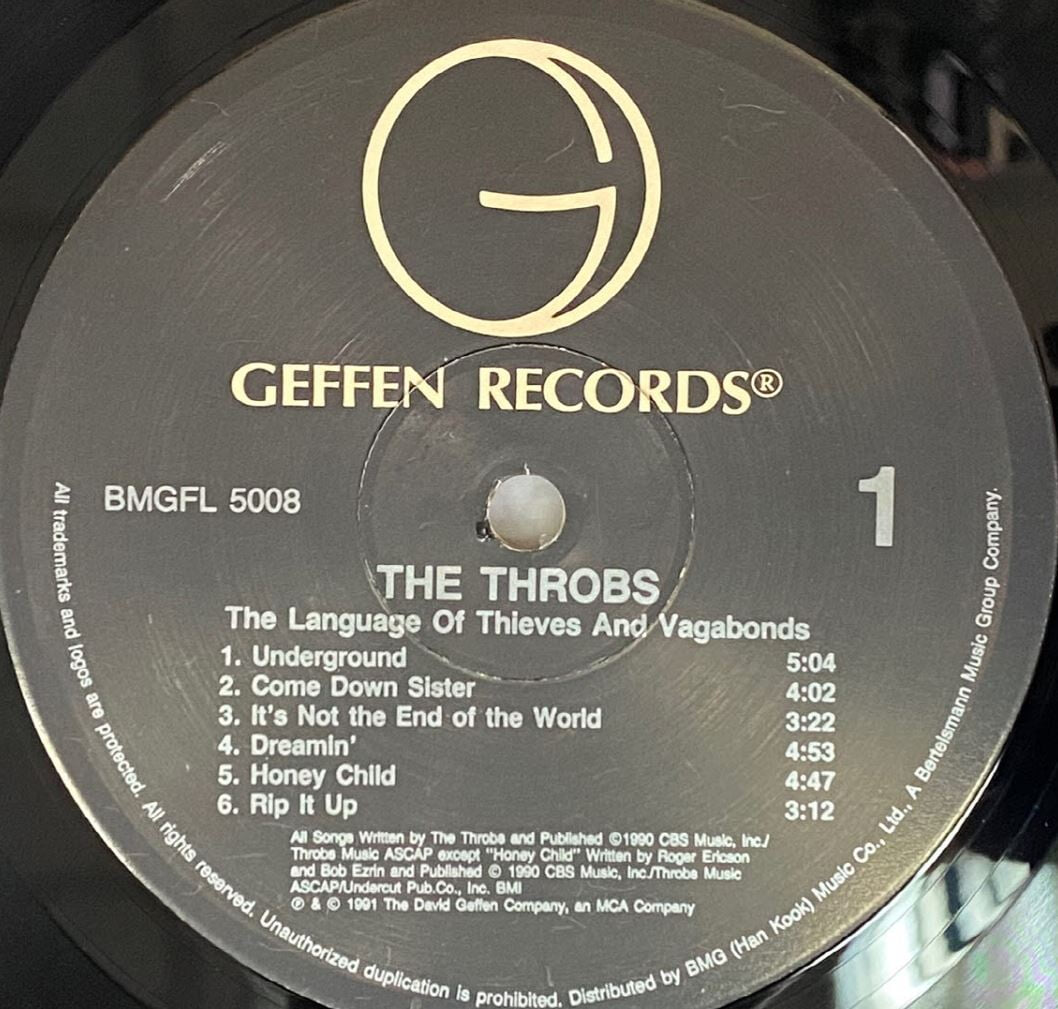 [LP] 드랍 - Throbs - The Language Of Thieves And Vagabonds LP [BMG-라이센스반]