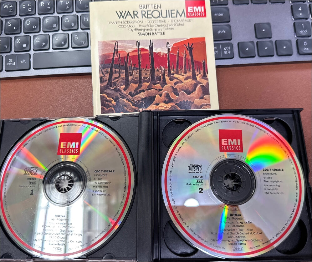 벤저민 브리튼 (Benjamin Britten):전쟁 레퀴엠 (War Requiem) - 래틀 (Simon Rattle)(2CD)(UK발매)