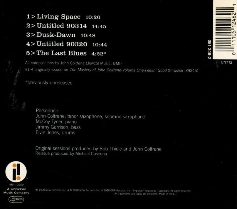 존 콜트레인 - John Coltrane - Living Space [디지팩] [E.U발매]