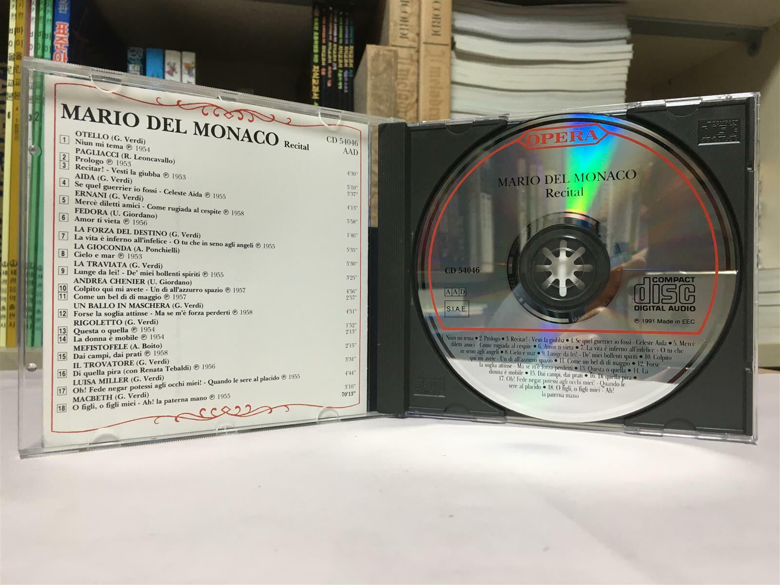 (수입)Mario Del Monaco - Recital - CD 1992