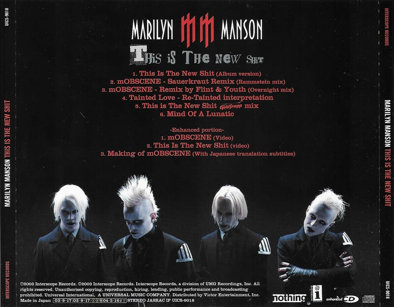 [일본반] Marilyn Manson - This Is The New Shit (Mini-Album)
