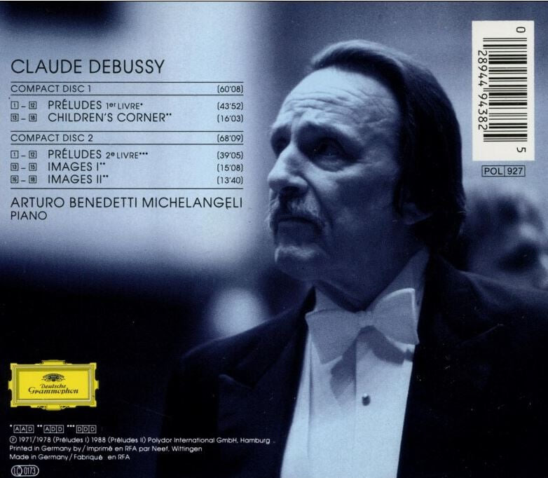 미켈란젤리 - Michelangel - Arturo Benedetti Michelangeli Plays Debussy 2Cds [독일발매]