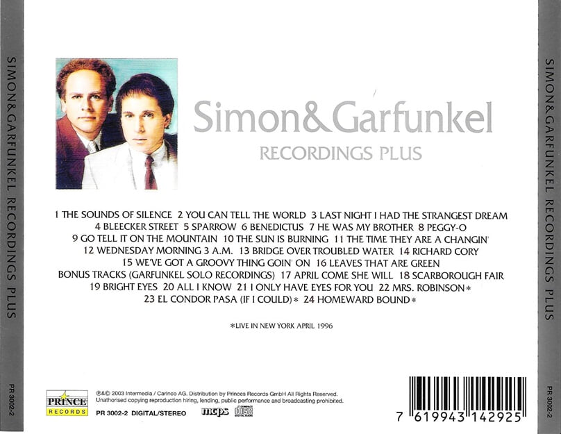 [일본반] Simon & Garfunkel - Recording Plus