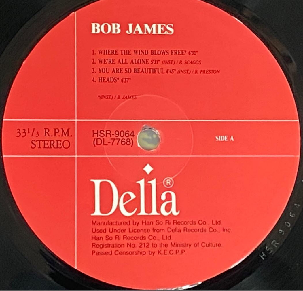 [LP] 밥 제임스 - Bob James - Where The Wind Blows Free LP [한소리-라이센스반]
