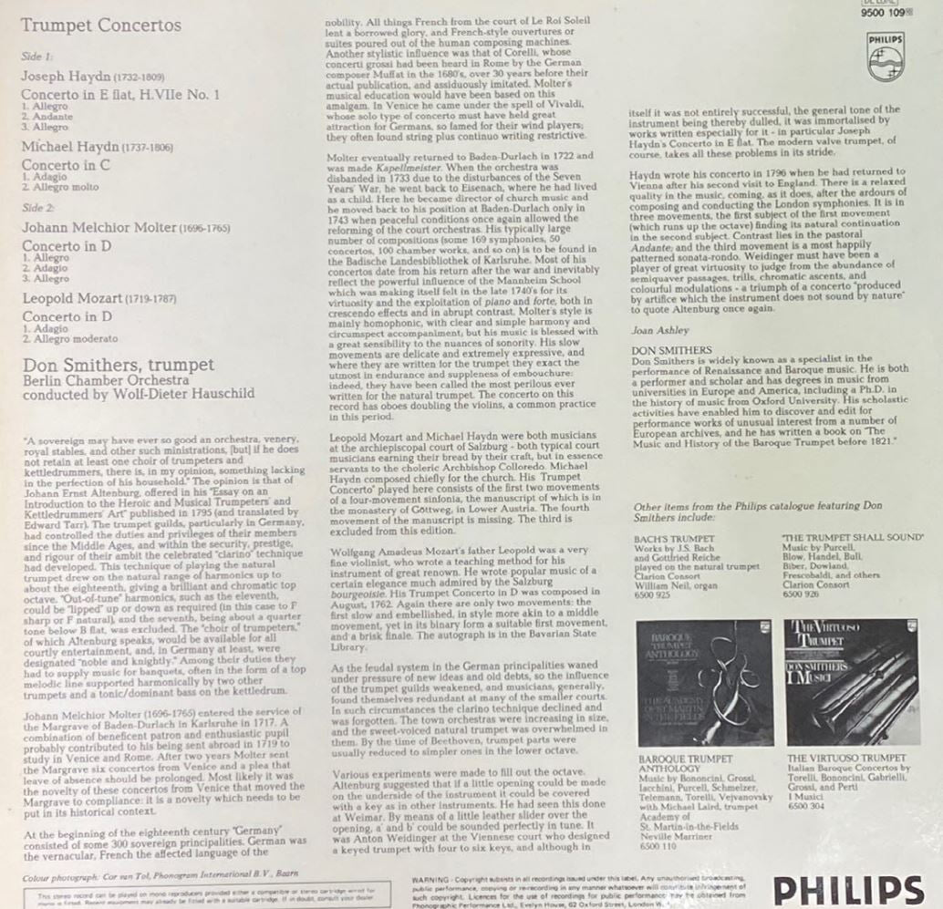 [LP] 돈 스미더스 - Don Smithers - Haydn Trumpet Concertos LP [홀랜드반]