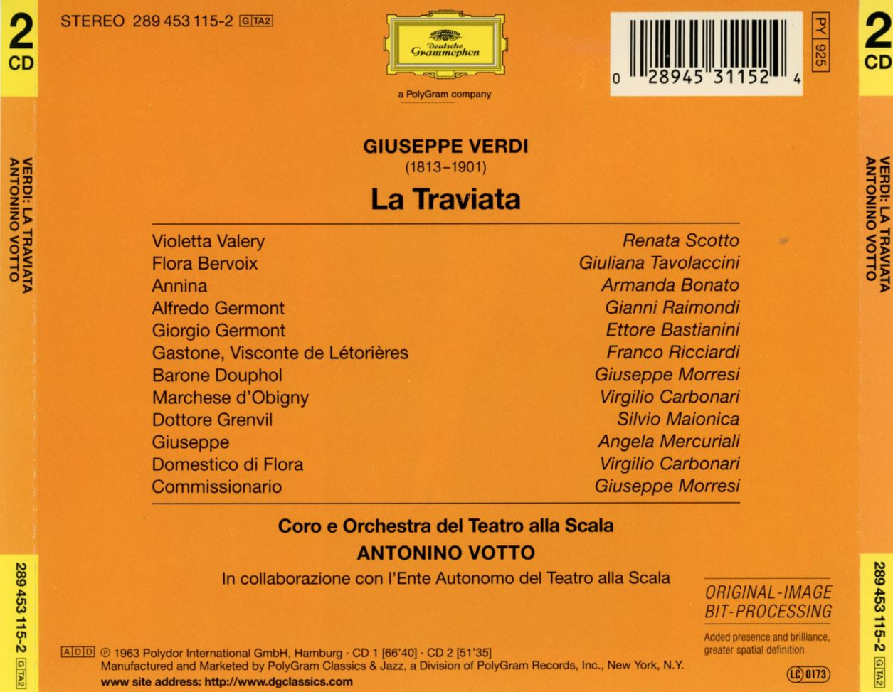 안토니노 보토 - Antonino Votto - Verdi  La Traviata 2Cds [U.S발매]