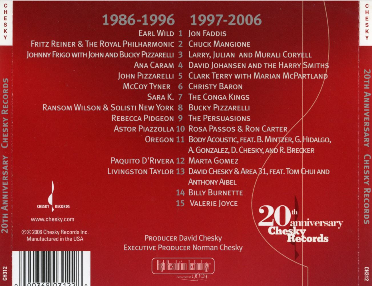 20주년 체스키 기념 음반 - 20th Anniversary Chesky Records 2Cds [U.S발매]