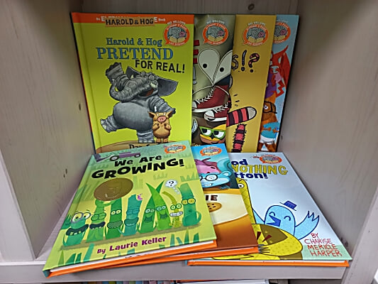 Elephant & Piggie Like Reading! [7권] (Hardcover) /It's Shoe Time!/What about Worms!?/The Itchy Book!/We Are Growing!/The Cookie Fiasco/The Good for Nothing Button!/Harold & Hog Pretend for Real!