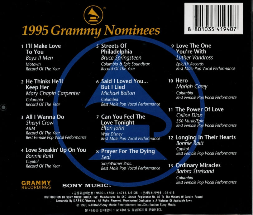 1995 Grammy Nominees -  V.A