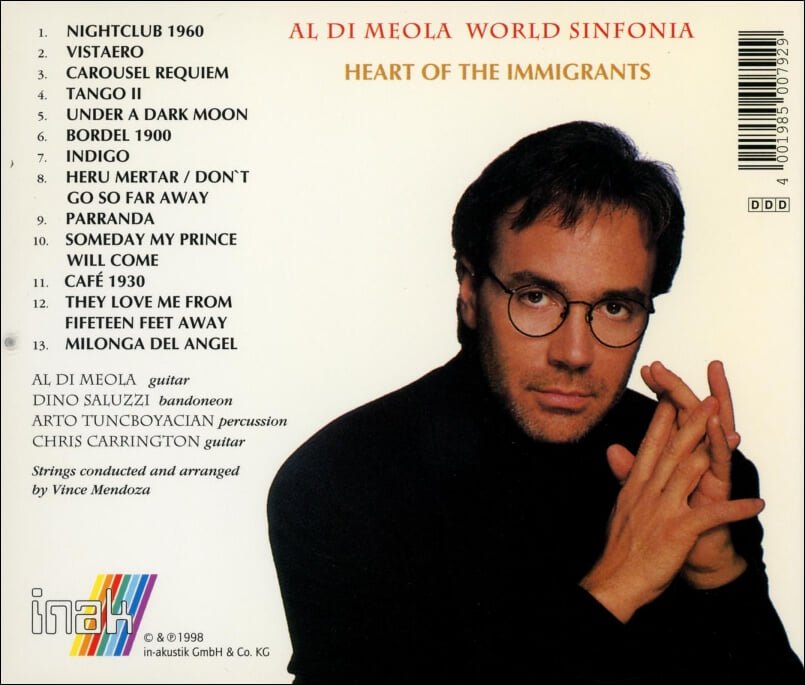 알 디 메올라 (Al Di Meola) - World Sinfonia - Heart Of The Immigrants(독일발매)