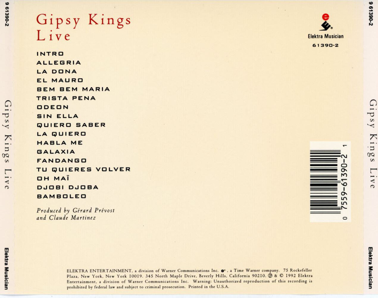 집시 킹스 - Gipsy Kings - Live [U.S발매]