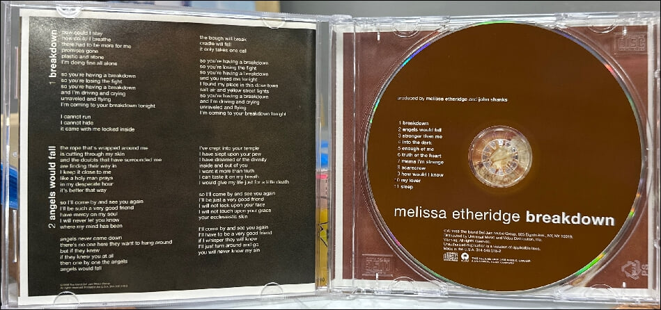 멜리사 에더리지 (Melissa Etheridge) - Breakdown (US발매)