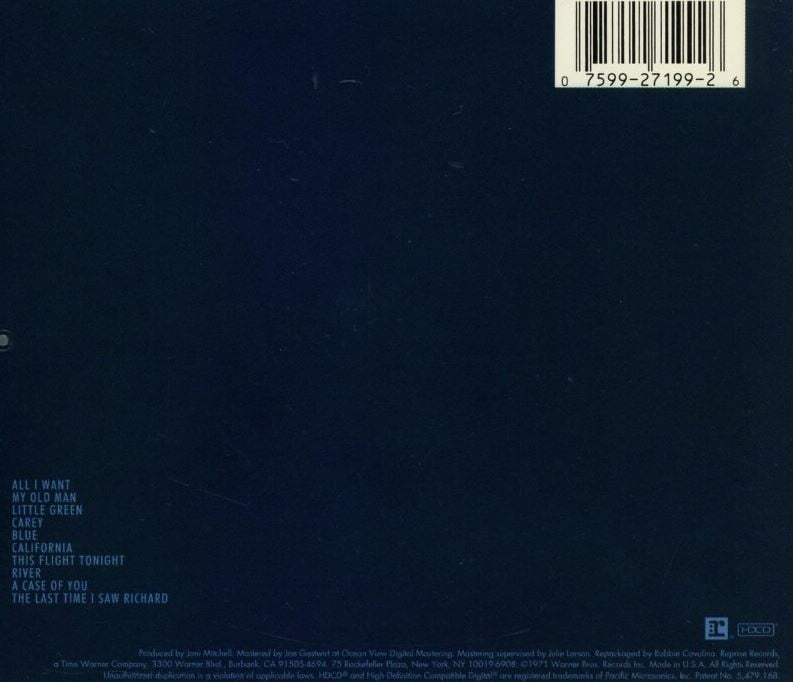 조니 미첼 - Joni Mitchell - Blue [HDCD] [U.S발매] 