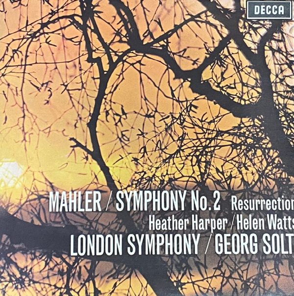 [LP] 게오르그 솔티 - Georg Solti - Mahler Symphony No.2 Resurrection 2Lps [성음-라이센스반]