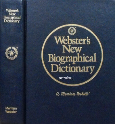 Webster's New Biographical Dictionary 웹스터의 새로운 전기 사전