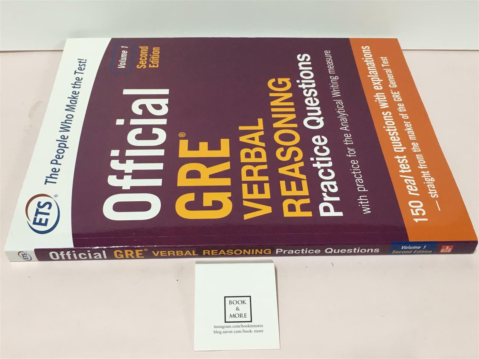 Official GRE Verbal Reasoning Practice Questions, Second Edition, Volume 1