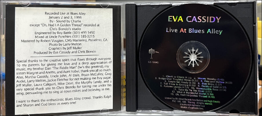 에바 캐시디 (Eva Cassidy) - Live At Blues Alley(Austria발매)