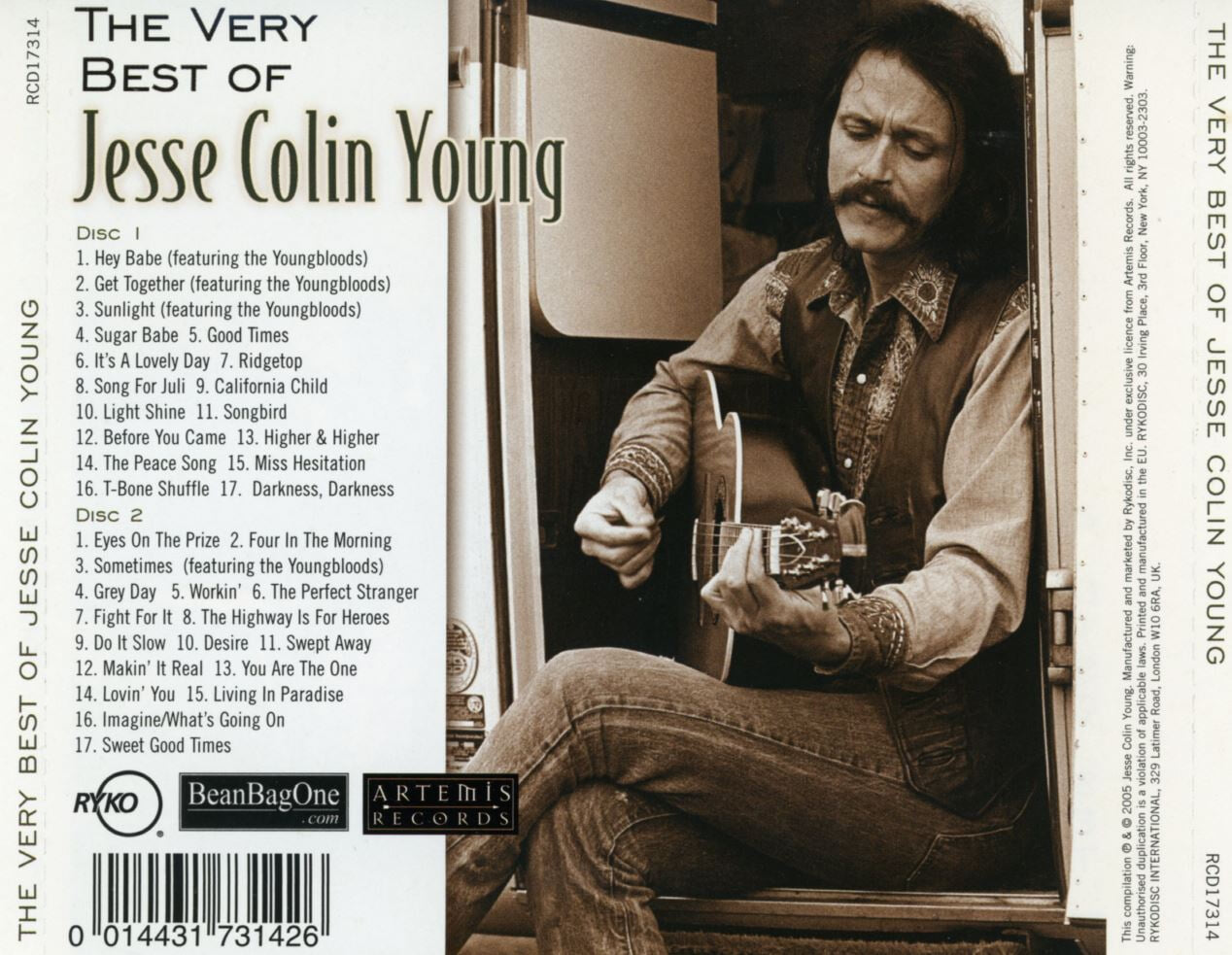 제시 콜린 영 - Jesse Colin Young - The Very Best Of Jesse Colin Young 2Cds [E.U발매]