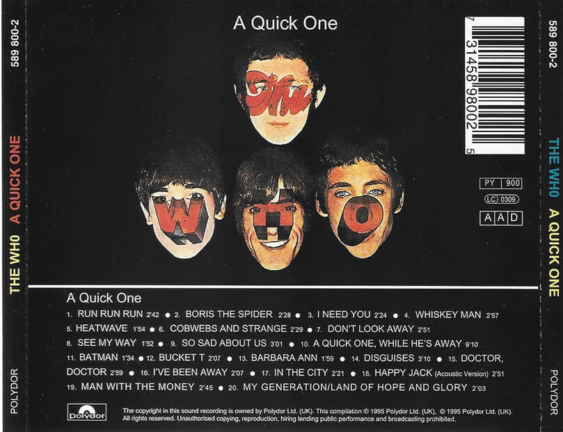 [수입] Who - A Quick One (Remastered) (10 Bonus Tracks)(CD)