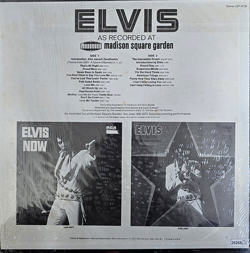 [LP] Elvis Presley ? Elvis As Recorded At Madison Square Garden